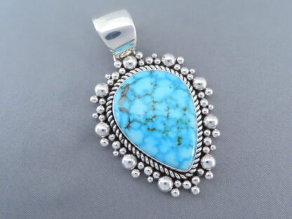 LARGE Kingman Turquoise Pendant by Artie Yellowhorse
