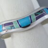Inlaid Multi-Stone Cuff Bracelet