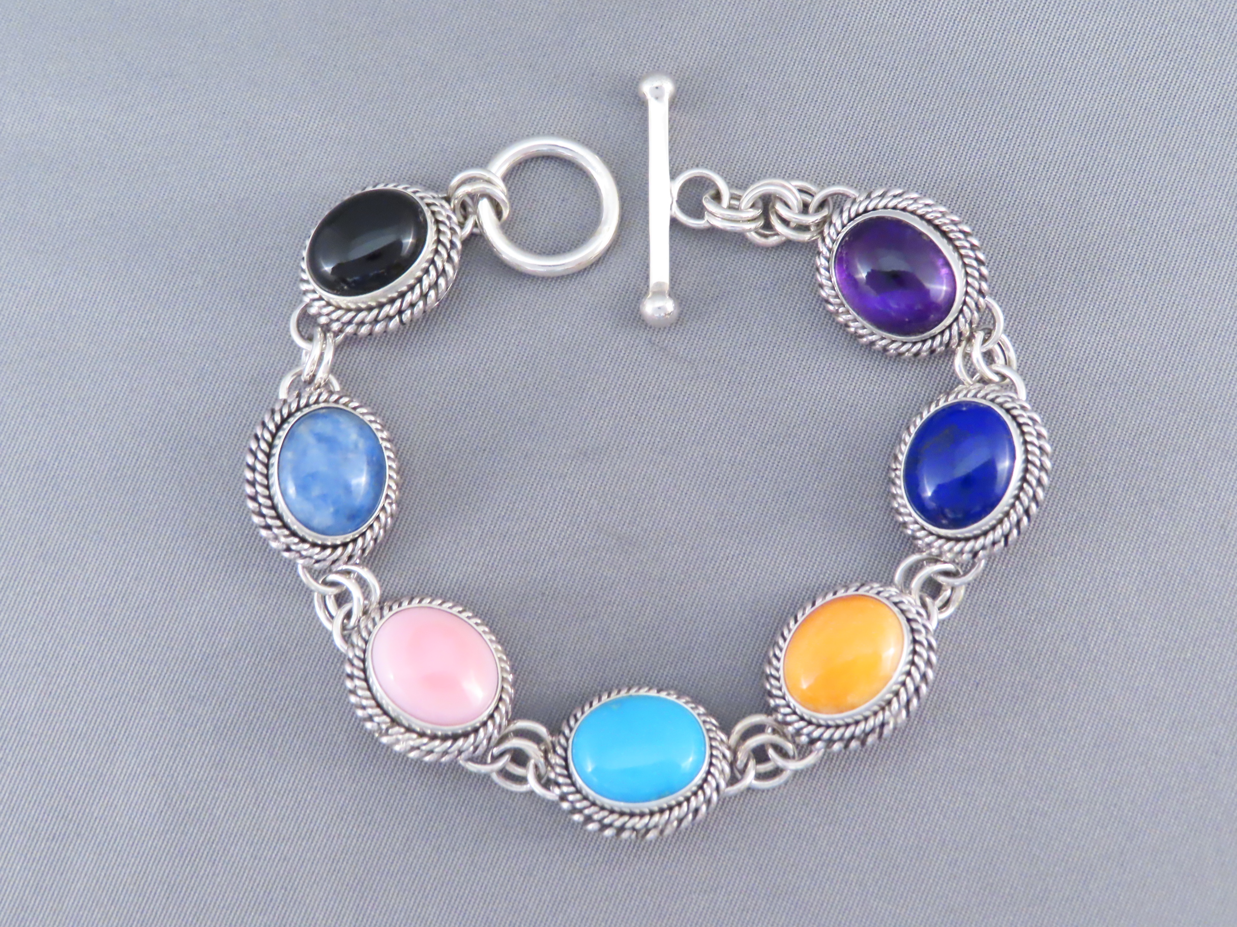 Multi-Stone Link Bracelet by Artie Yellowhorse