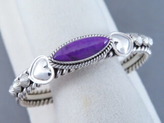 Sugilite & Sterling Silver Cuff Bracelet by Artie Yellowhorse