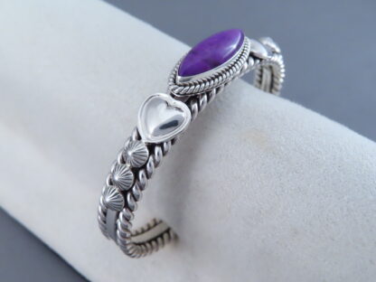 Sugilite & Sterling Silver Cuff Bracelet by Artie Yellowhorse
