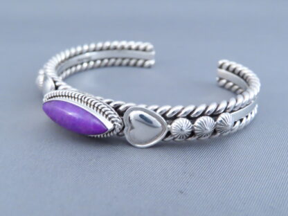 Sugilite & Sterling Silver Cuff Bracelet by Artie Yellowhorse