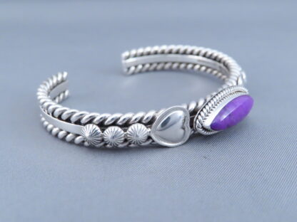 Sugilite & Sterling Silver Cuff Bracelet by Artie Yellowhorse