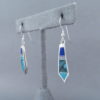 Long Dangling Inlaid Multi-Stone Earrings