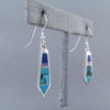 Long Dangling Inlaid Multi-Stone Earrings