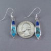 Long Dangling Inlaid Multi-Stone Earrings