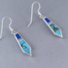 Long Dangling Inlaid Multi-Stone Earrings