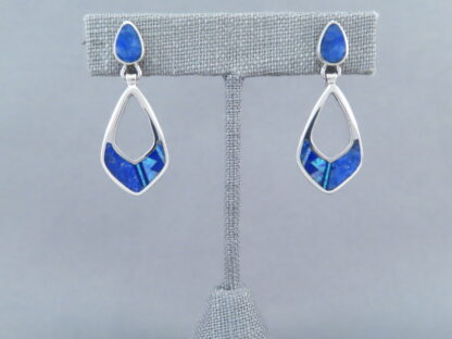 Lovely Lapis & Opal Inlay Earrings