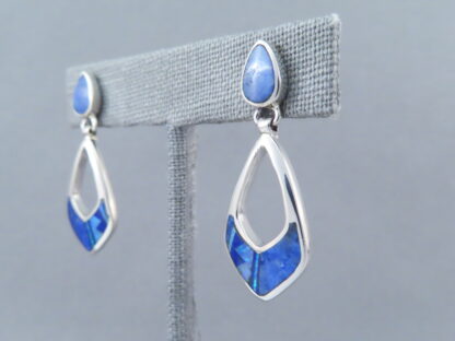 Lovely Lapis & Opal Inlay Earrings