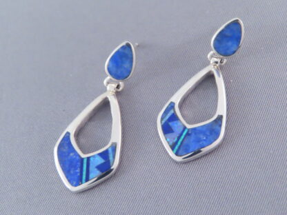 Lovely Lapis & Opal Inlay Earrings