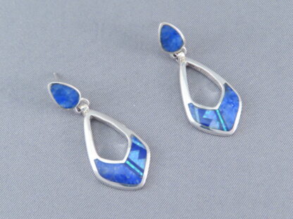 Lovely Lapis & Opal Inlay Earrings