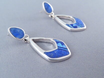 Lovely Lapis & Opal Inlay Earrings