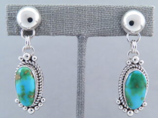 Turquoise Earrings by Artie Yellowhorse (Sonoran Gold Turquoise)