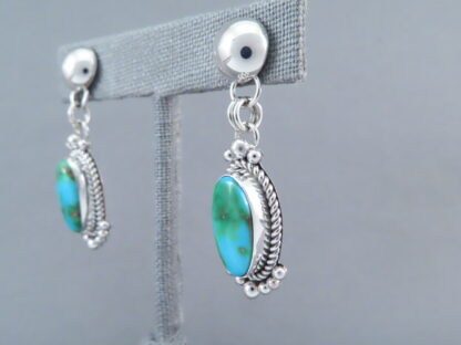 Turquoise Earrings by Artie Yellowhorse (Sonoran Gold Turquoise)