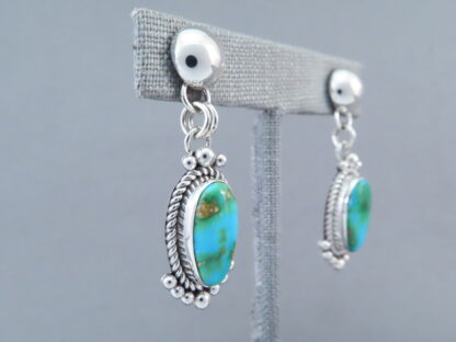 Turquoise Earrings by Artie Yellowhorse (Sonoran Gold Turquoise)