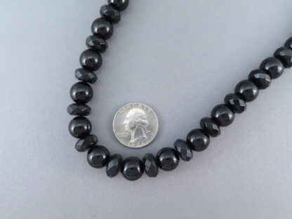 Black Onyx & Silver Bead Necklace by Artie Yellowhorse