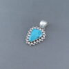 Candelaria Turquoise & Sterling Silver Pendant by Artie Yellowhorse