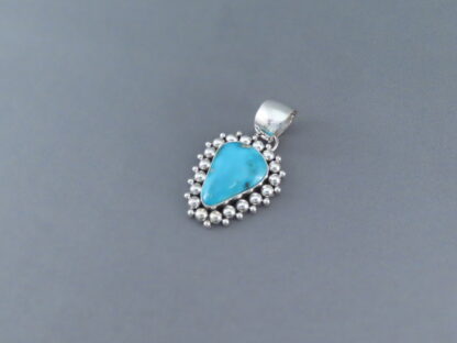 Candelaria Turquoise & Sterling Silver Pendant by Artie Yellowhorse