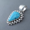 Candelaria Turquoise & Sterling Silver Pendant by Artie Yellowhorse