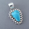 Candelaria Turquoise & Sterling Silver Pendant by Artie Yellowhorse