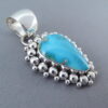 Candelaria Turquoise & Sterling Silver Pendant by Artie Yellowhorse