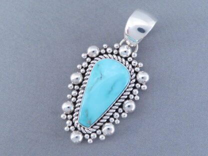 Stormy Mountain Turquoise Pendant by Artie Yellowhorse