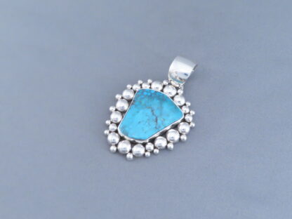 Sterling Silver & Stormy Mountain Turquoise Pendant