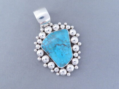 Sterling Silver & Stormy Mountain Turquoise Pendant