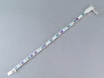 Turquoise & Opal & Sugilite Inlay Link Bracelet (Dainty)
