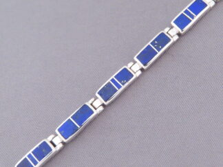 Lapis Inlay Link Bracelet (more dainty)