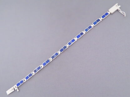 Lapis Inlay Link Bracelet (more dainty)
