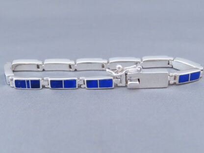 Lapis Inlay Link Bracelet (more dainty)