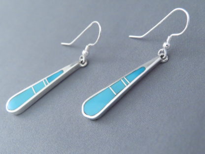 Turquoise Inlay Earrings (Long)