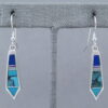 Long Dangling Inlaid Multi-Stone Earrings