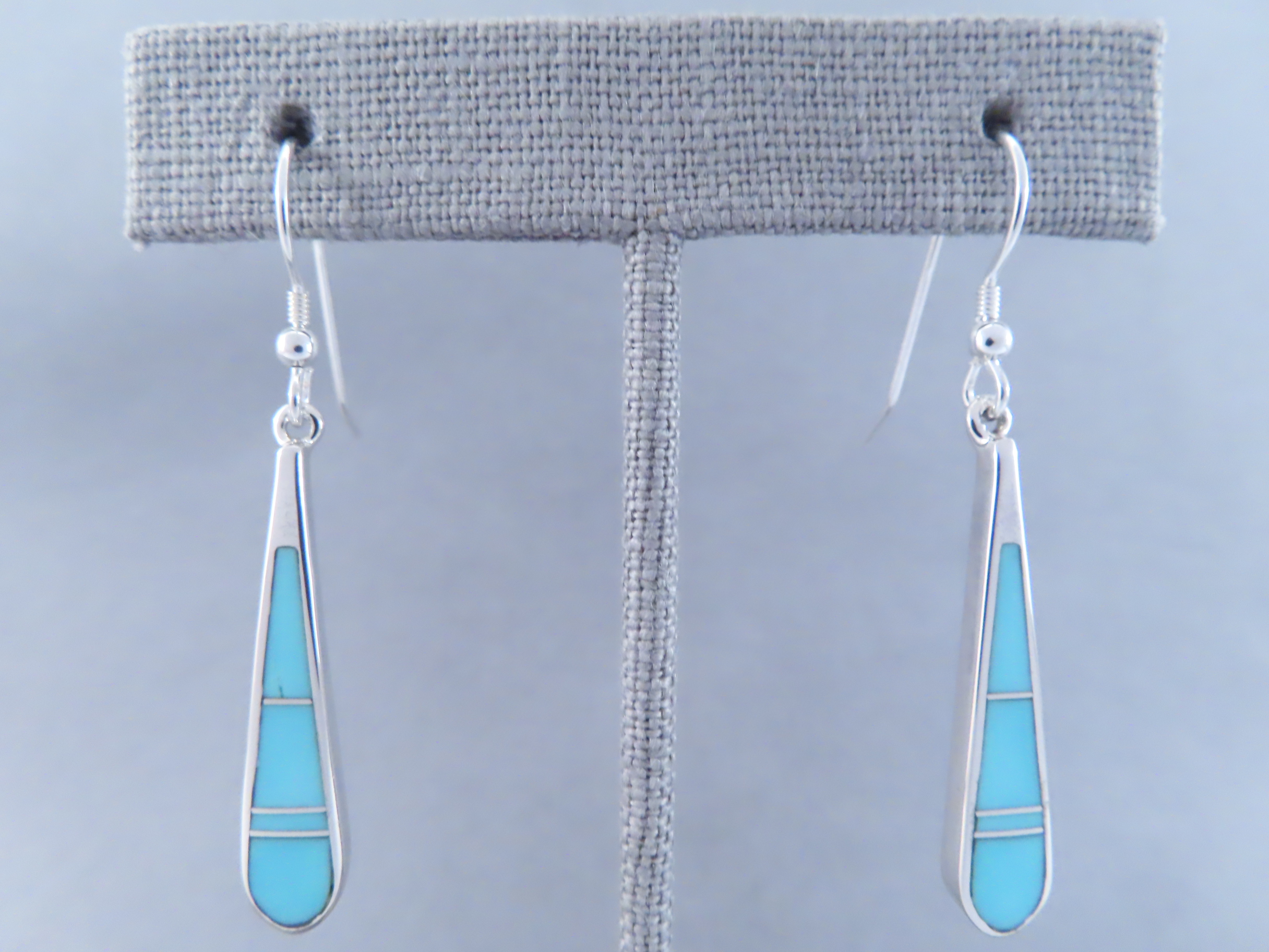 Turquoise Inlay Earrings (Long)