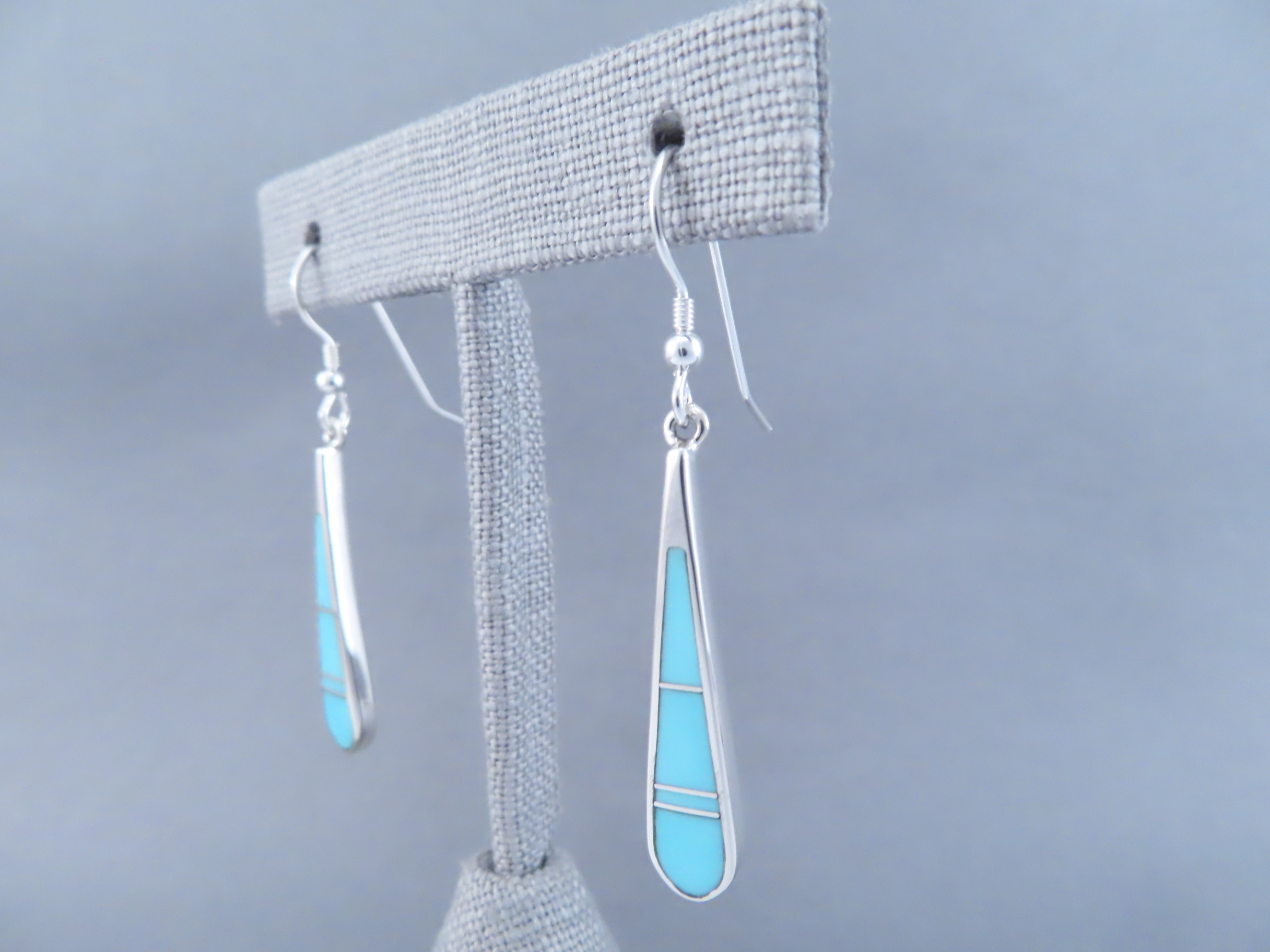 Turquoise Inlay Earrings (Long)