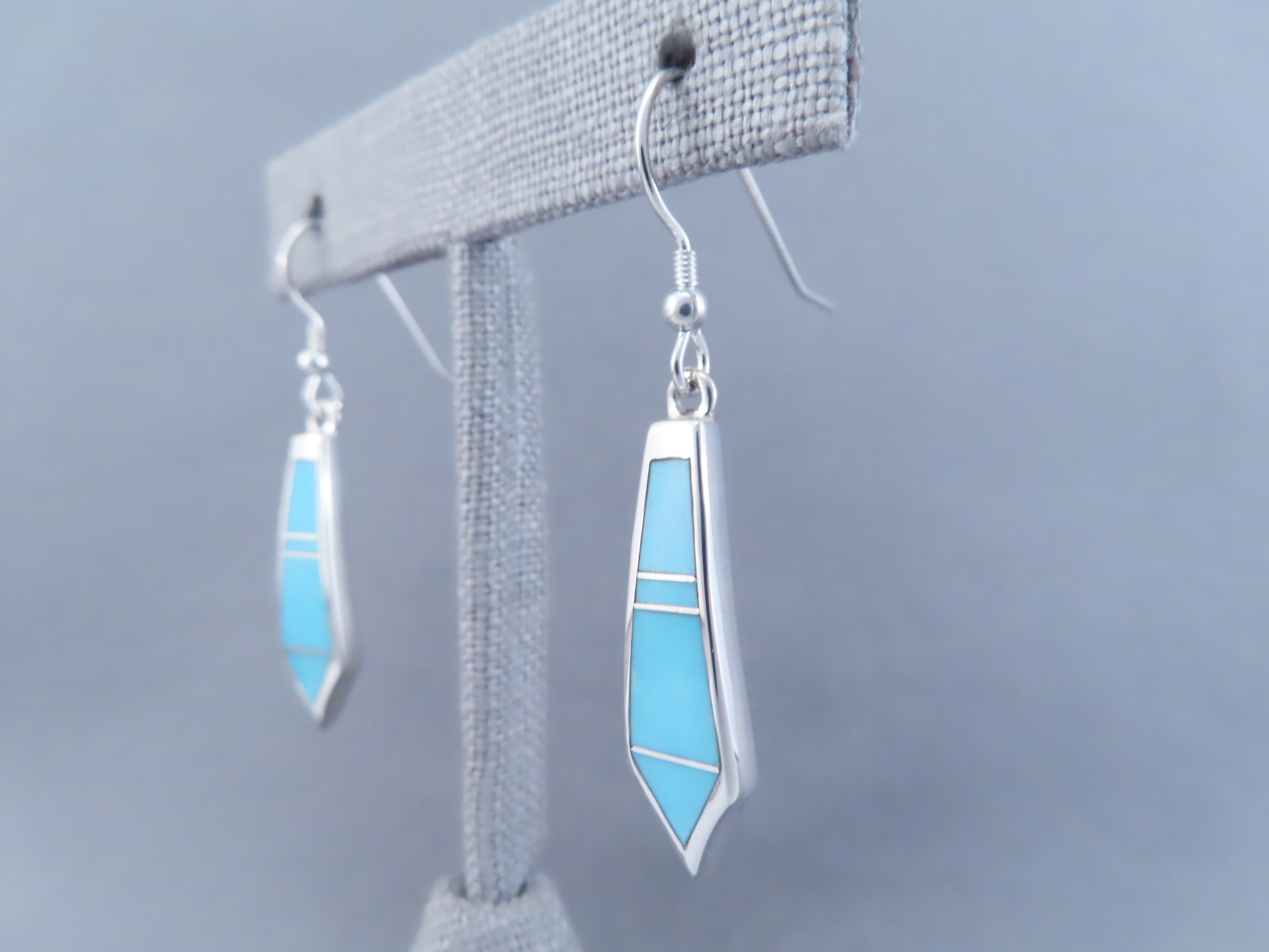 Turquoise Inlay Earrings (Long & Dangling)