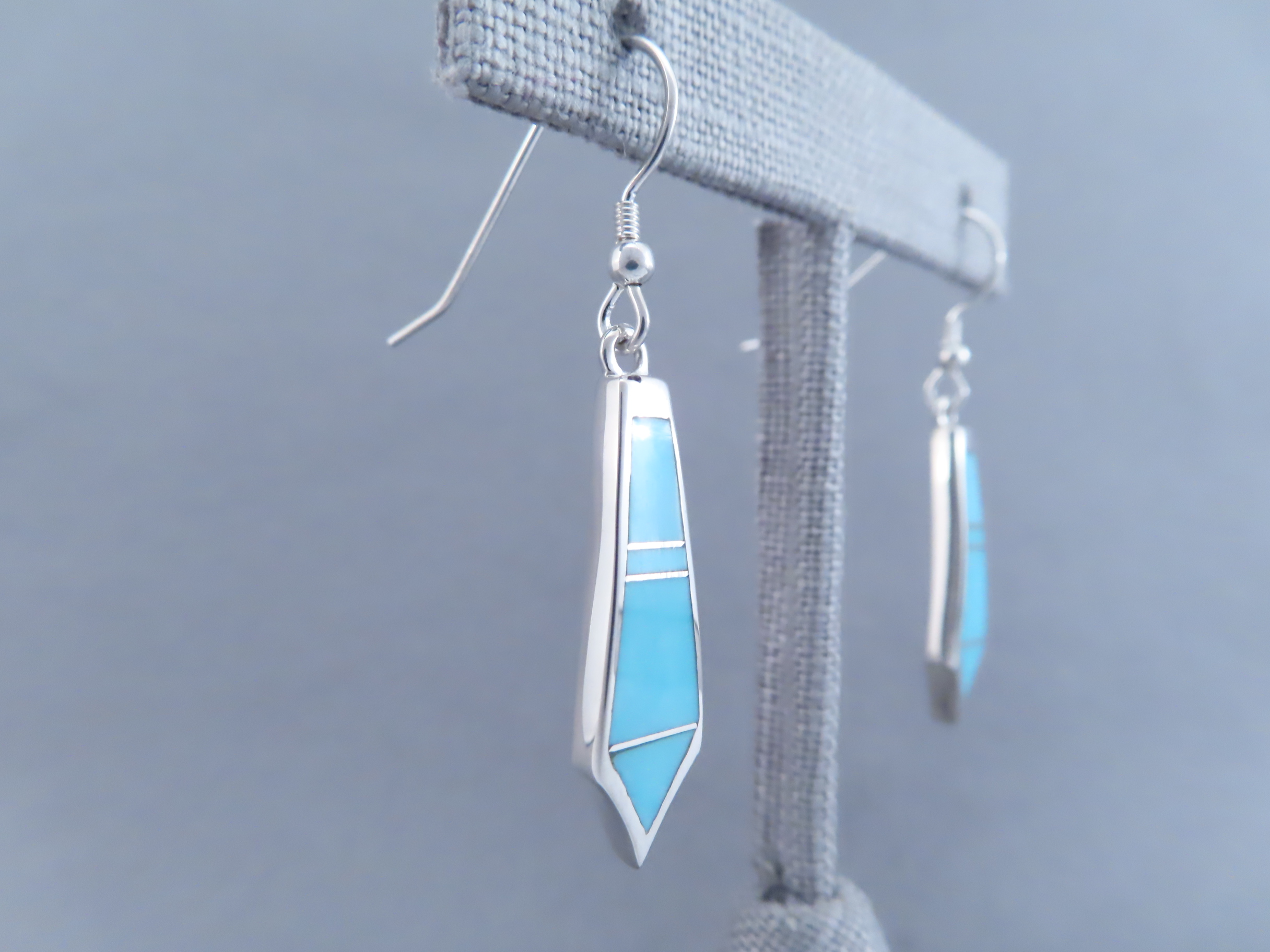 Turquoise Inlay Earrings (Long & Dangling)