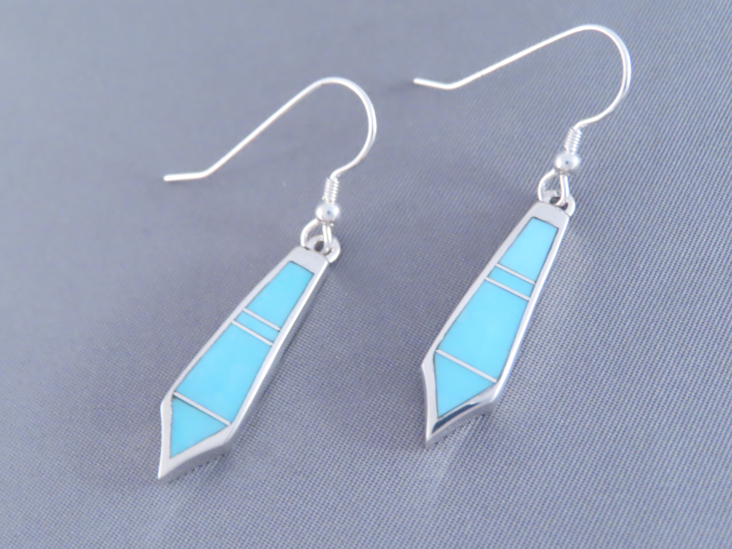 Turquoise Inlay Earrings (Long & Dangling)