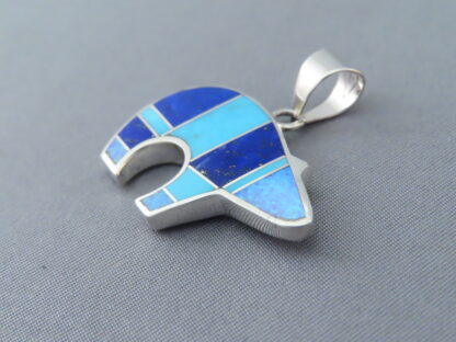 Inlaid Bear Pendant – Reversible Inlay Bear
