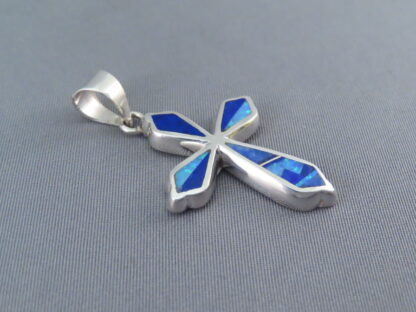 Opal & Lapis Inlay Cross Pendant
