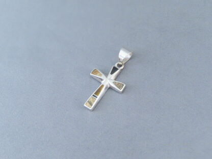 Multi-Stone Inlay Cross Pendant (smaller)