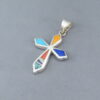 Inlaid Multi-Color Cross Pendant – Colorful Cross!