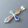 Inlaid Multi-Color Cross Pendant – Colorful Cross!