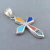 Inlaid Multi-Color Cross Pendant – Colorful Cross!
