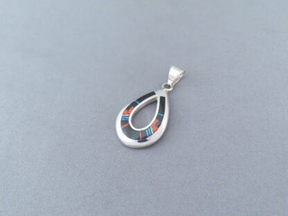 Black Jade & Opal & Turquoise Inlay Pendant