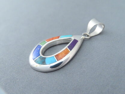 Inlaid Multi-Color Pendant (Open-Drop)