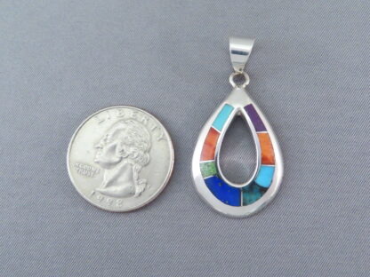 Inlaid Multi-Color Pendant (Open-Drop)