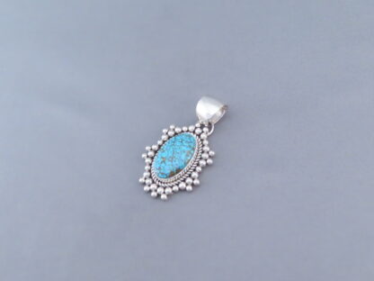 Kingman Turquoise Slider/Pendant by Artie Yellowhorse