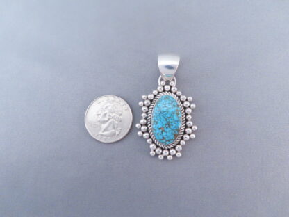 Kingman Turquoise Slider/Pendant by Artie Yellowhorse